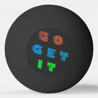 Go get it logo  coloured design      ping pong ball