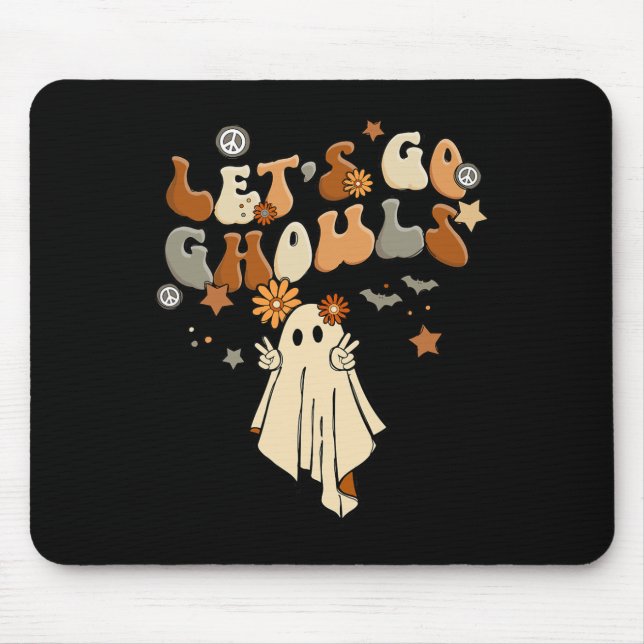 Go Ghouls Comfy Halloween Cozy Autum Fall  Mouse Pad (Front)