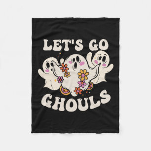 Go Ghouls Costume Halloween Pumpkin Ghost Fleece Blanket