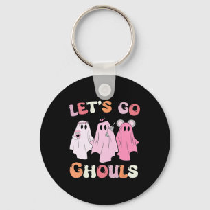 Go Ghouls Halloween Ghost Outfit Costume Retro Gro Keychain