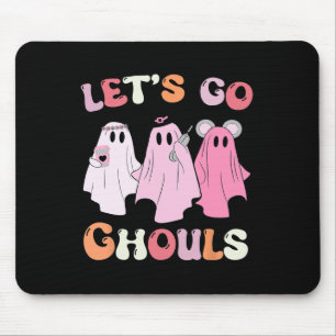 Go Ghouls Halloween Ghost Outfit Costume Retro Gro Mouse Pad