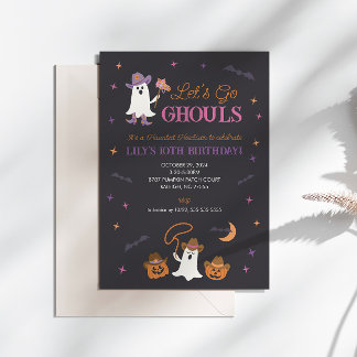 Go Ghouls Invitation d'Halloween de l'Ouest