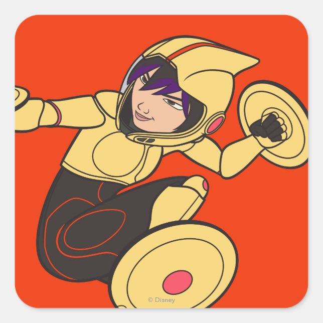Go Go Tomago Yellow Suit Square Sticker (Front)