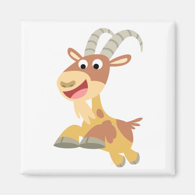 Go Goat!! (cute cartoon goat) Magnet (Front)