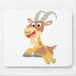 Go Goat!! (cute cartoon goat) Mousepad