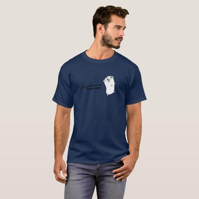 Go Golang Programming Language Logo Mascot T-Shirt (Front Full)