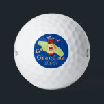 GO GRANDMA Message with Monogram Golf Balls<br><div class="desc">Fun Cheering Message Grandma Mom Aunt Friend . . . Golf Bag; Clubs; Putting Green -- Initials and Name if you wish.  Have fun with this one.
I am sure the recipient will also.</div>