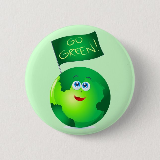 Go Green! 2 Inch Round Button (Front)