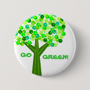 Go Green 2 Inch Round Button