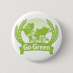 Go Green 2 Inch Round Button
