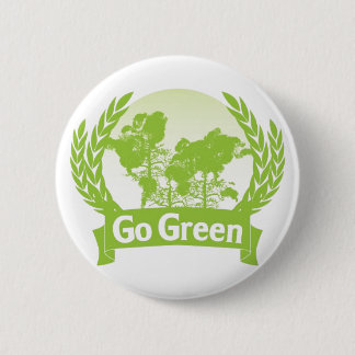 Go Green 2 Inch Round Button