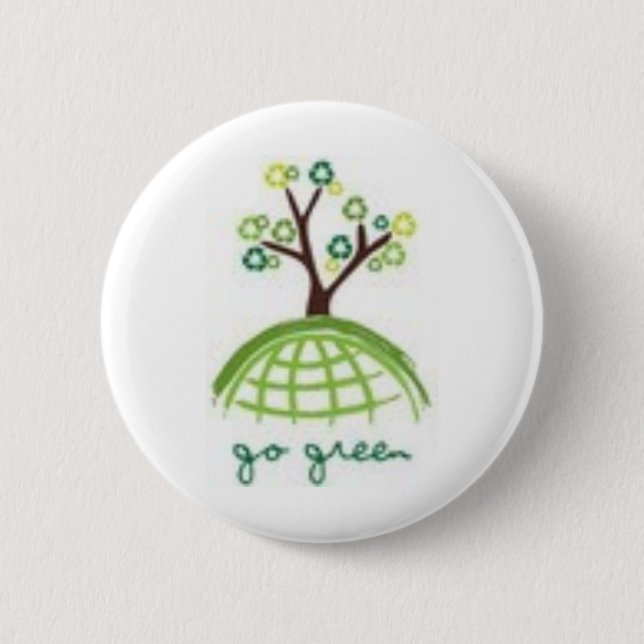 Go-Green 2 Inch Round Button (Front)