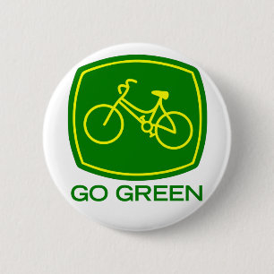 Go Green 2 Inch Round Button