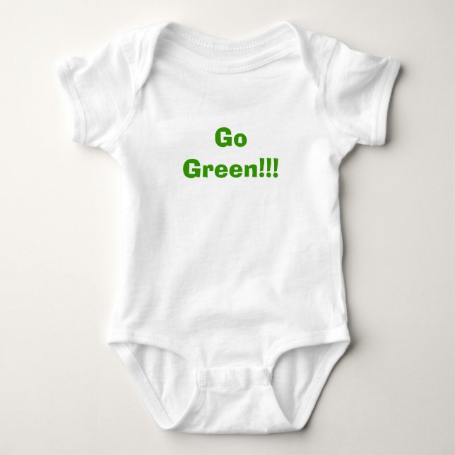Go Green!!! Baby Bodysuit (Front)