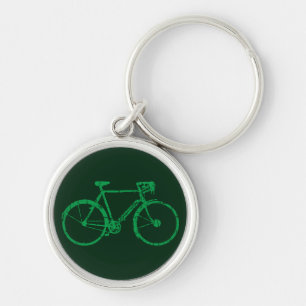 go green biking / cycling keychain