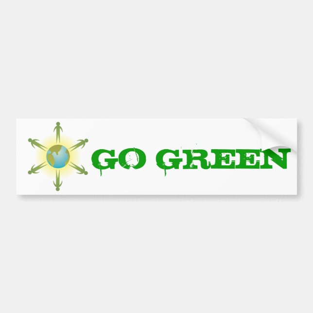 Go Green Bumper Sticker (Front)