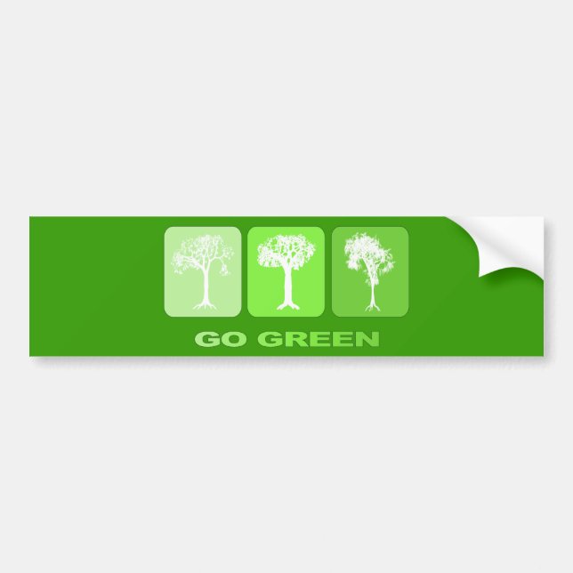 Go Green Bumper Sticker (Front)