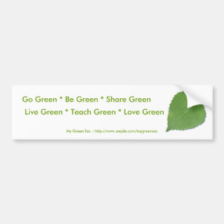 Go Green Bumper Sticker