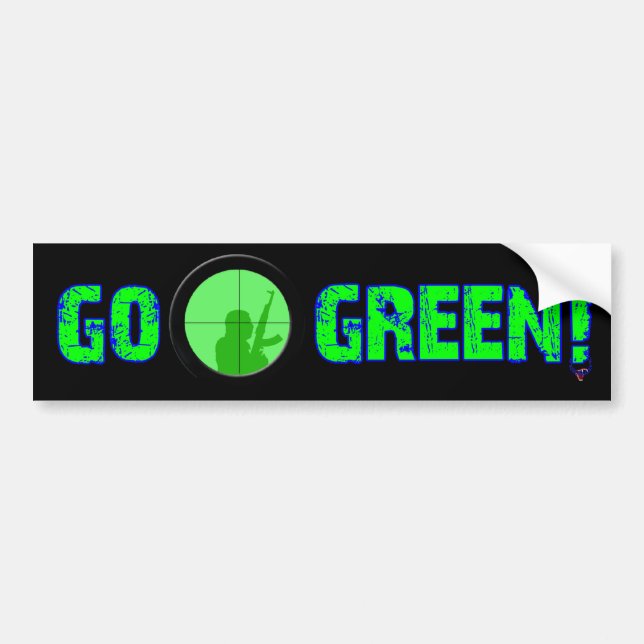 Go Green! Bumper Sticker (Front)