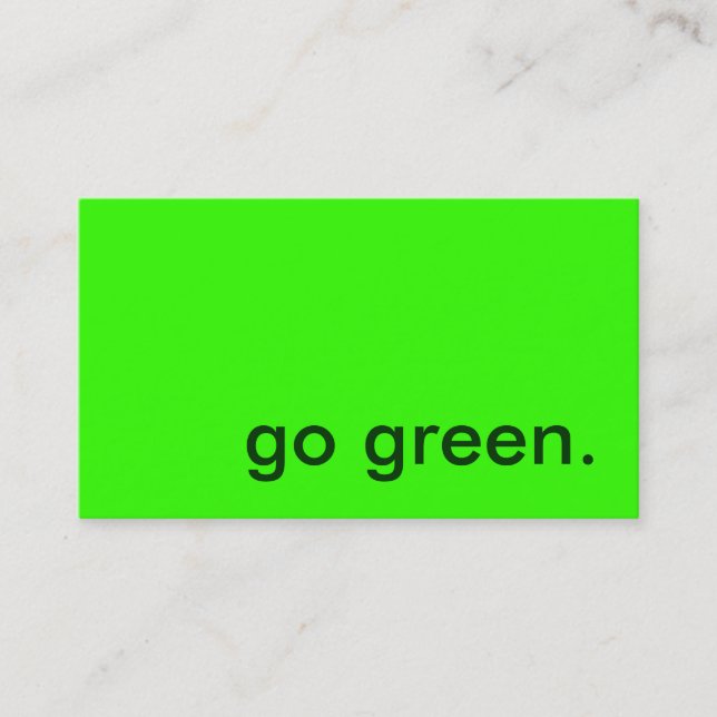 go green. business card (Front)