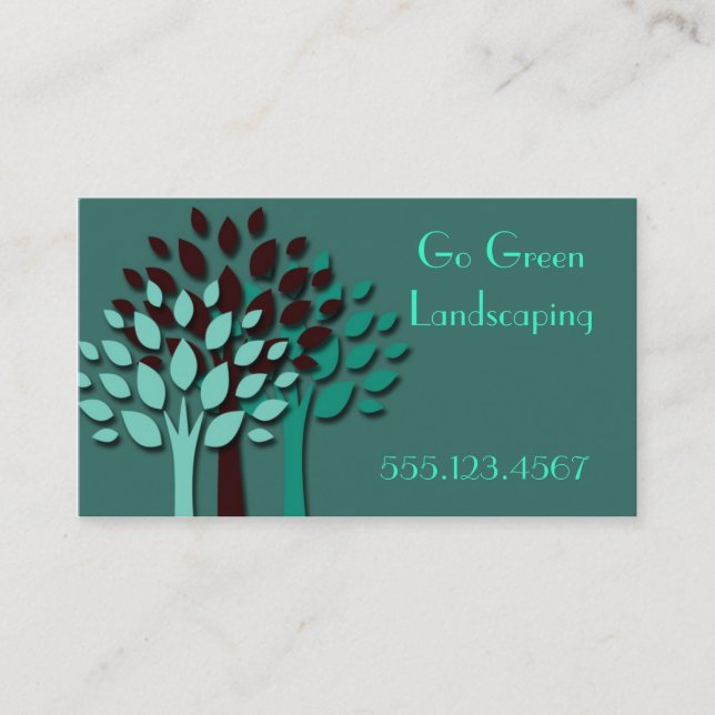 Go Green Business Card (Front)