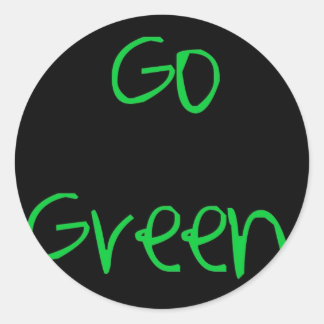Go Green Classic Round Sticker