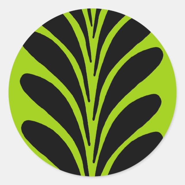 Go Green Classic Round Sticker (Front)