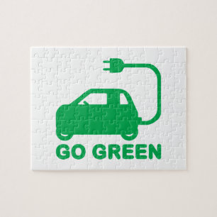 Go Green ~ Drive Electric Cars Jigsaw Puzzle
