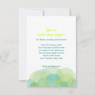 GO GREEN EARTH Bar Bat Mitzvah Party Card