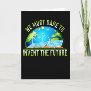 Go Green Earth Day Renewable Energy Sun Solar Wi T Card