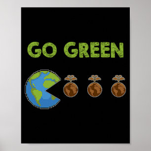 Go Green Earth Day T Shirt_1 Poster
