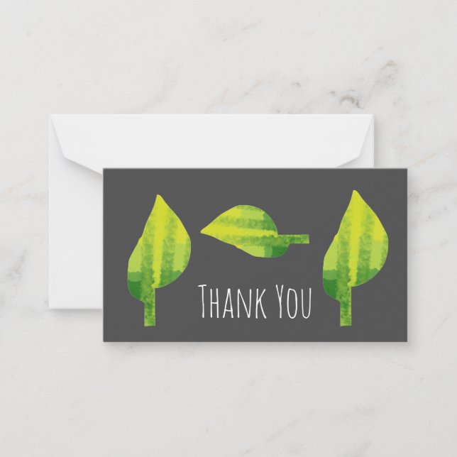 Go green eco nature leaf design card (Front)