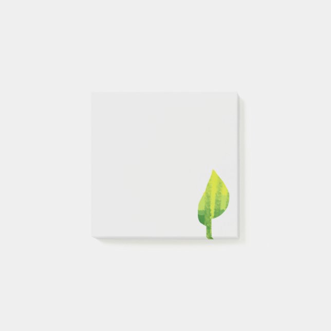 Go green eco nature leaf design post-it notes (Front)