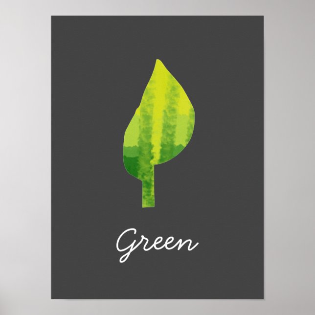 Go green eco nature leaf design poster (Front)