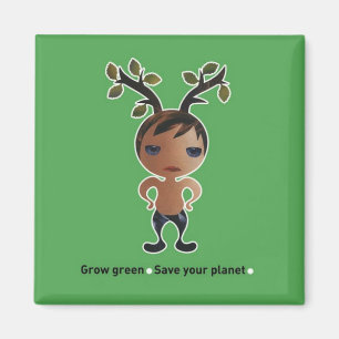 Go green for the planet! magnet