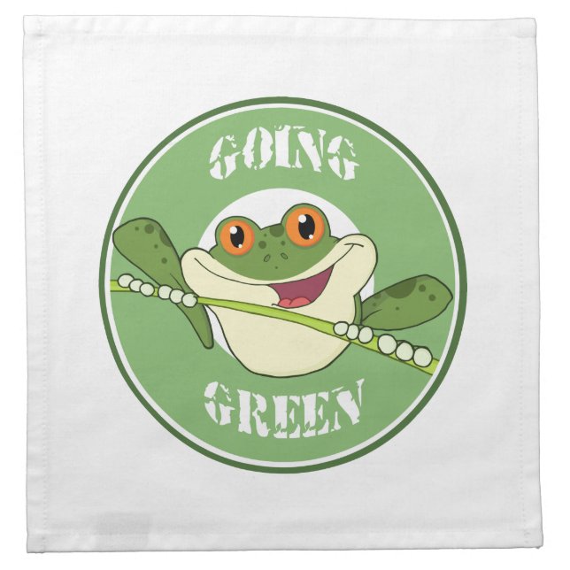 Go Green Frog Napkin (Front)