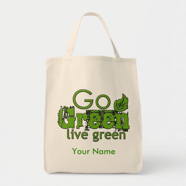 Go Green Grocery Tote (Front)