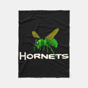 Go Green Hornets Footbyll Bysebyll Bysketbyll Chee Fleece Blanket