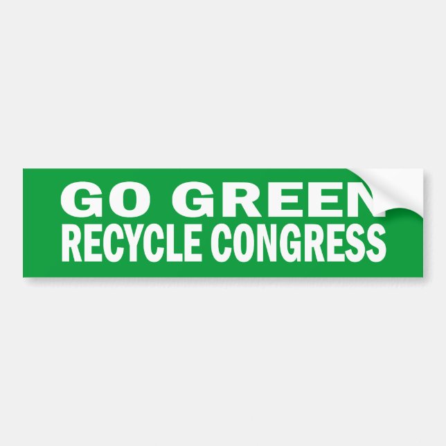 Go Green Recycle Congress Sticker (Front)