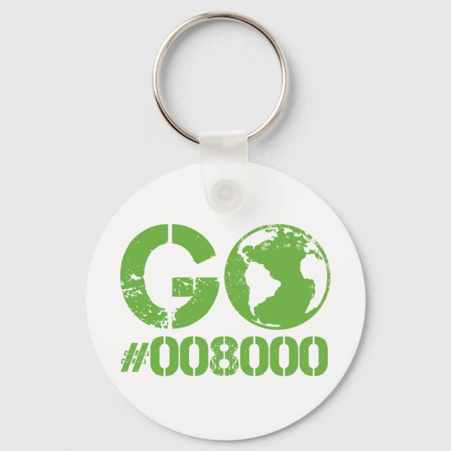 Go Green RGB CMKY Keychain (Front)