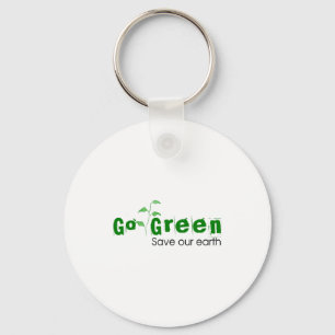Go Green Save Our Earth Kids T Shirt Keychain