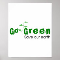 Go Green Save Our Earth Kids T Shirt