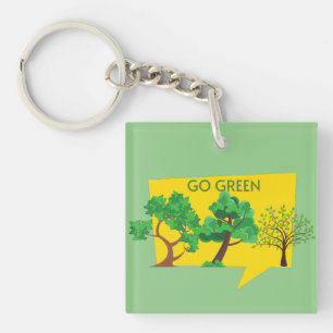 Go Green, Save The Planet Hoodie Keychain