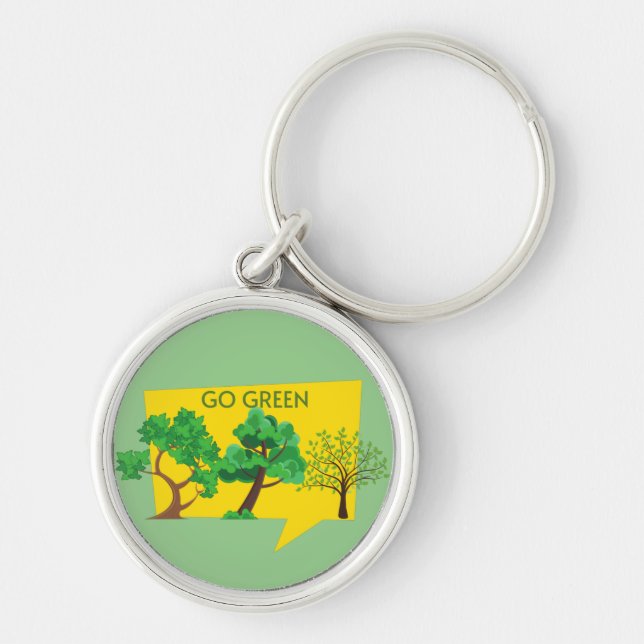 Go Green, Save The Planet Hoodie Keychain (Front)