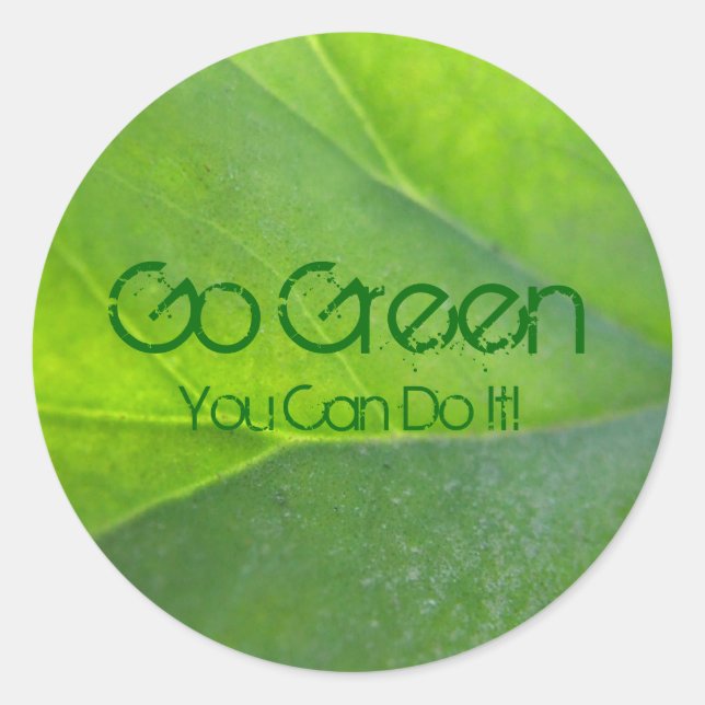 Go Green Stickers (Front)