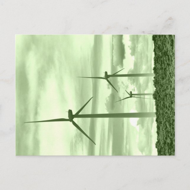 Go Green With Windpower Postcard (Front)