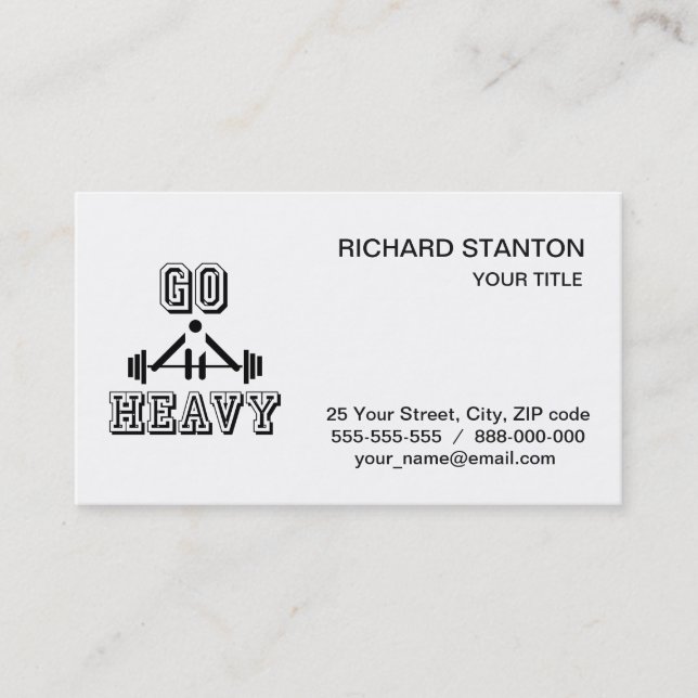 Go heavy business card (Front)