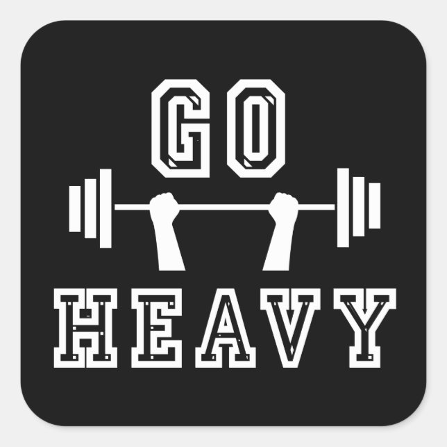 Go heavy square sticker (Front)