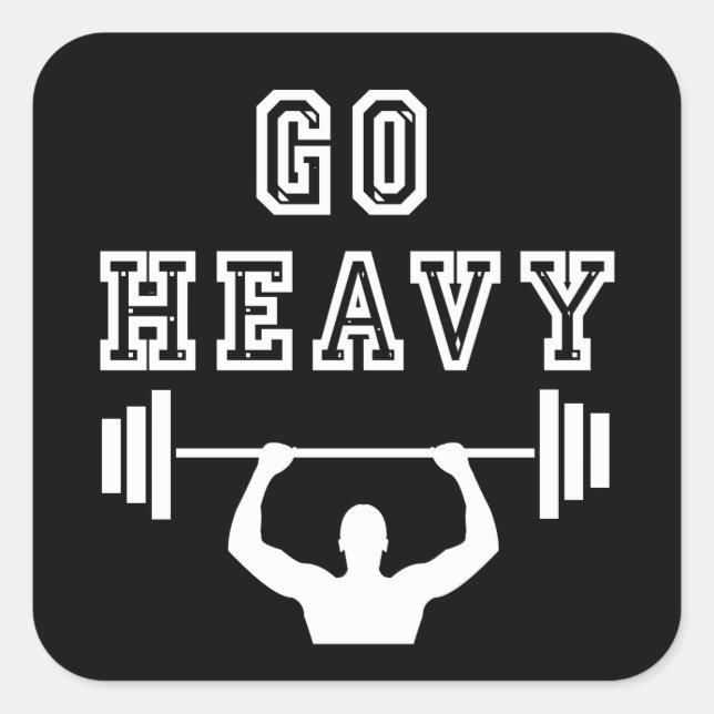 Go heavy square sticker (Front)