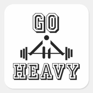 Go heavy square sticker